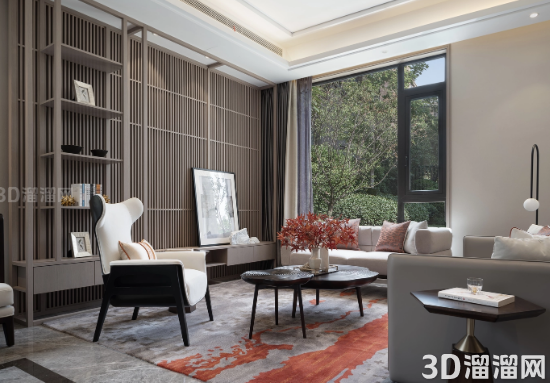 与自然同居,与山月同歌:正商新乡智慧新城样板间设计案例-3d溜溜网