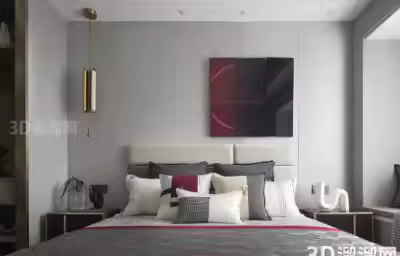 115㎡现代轻奢，色彩的切片，美学的共筑：绿地新里城样板间设计案例