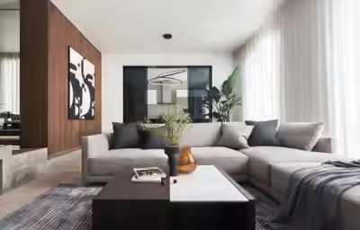 400㎡现代复式，回归居住空间本质：复式住宅耕图设计案例