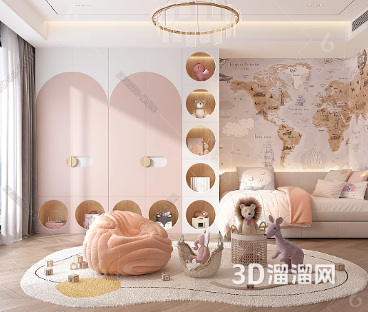 装修儿童房用涂料好还是用墙纸好?-3d溜溜网