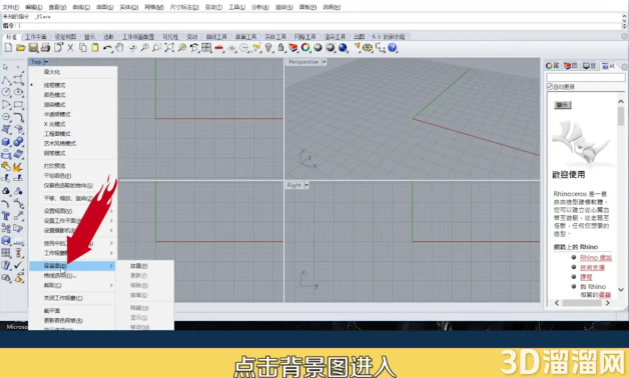 rhino(犀牛)中怎样导入图片? rhino(犀牛)中怎样导入图片?