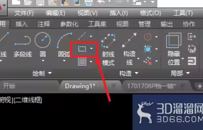 AutoCAD怎么以中心绘制矩形？