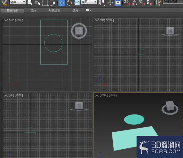 3dmax如何从一个大的面上去掉某一个小多边形？