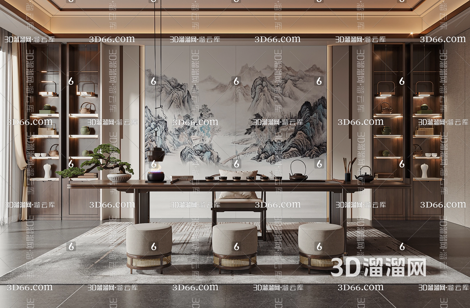 简约和层次感新中式风格都有