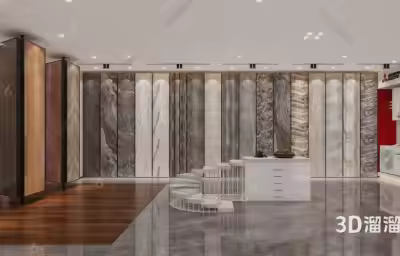 大理石展厅模型：展现奢华与艺术的瑰宝
