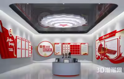 党建展厅模型：展示党的历史与成就的设计艺术