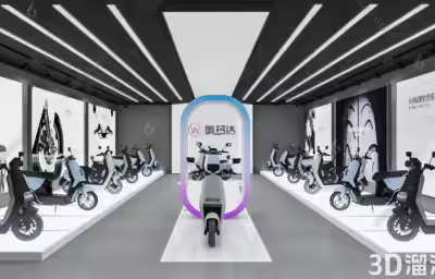 电动车展厅模型：展示未来出行的智能与环保