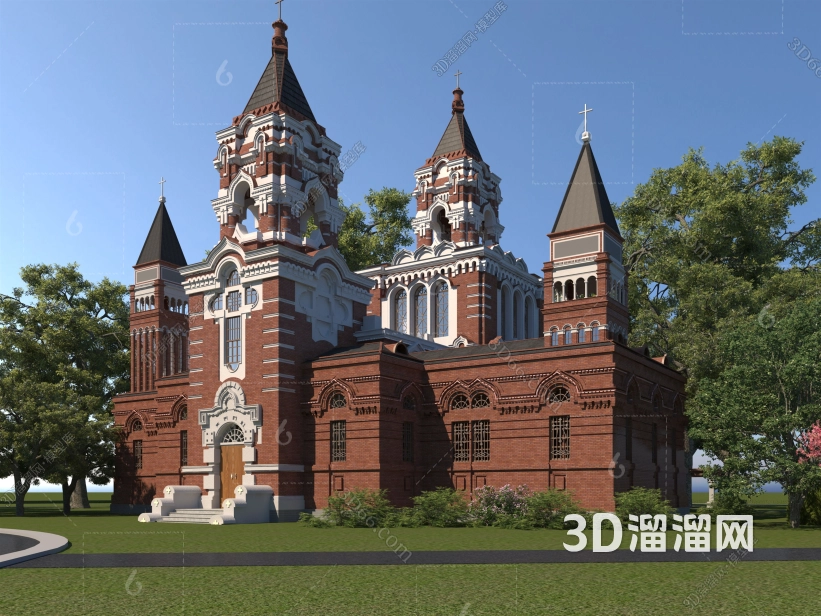 新古典主义建筑风格特点-3d溜溜网