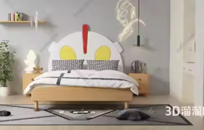 奥特曼的男孩卧室怎么设计？