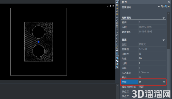 CAD中填充的图案怎么跟随边界变化? CAD中填充的图案怎么跟随边界变化?