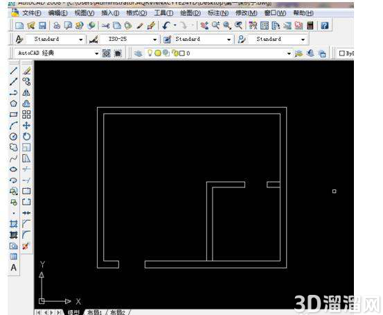 CAD门的尺寸平面图怎么画?-3d溜溜网