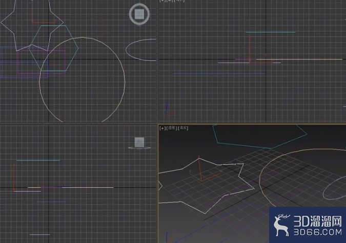 3dMax中如何分离图形？