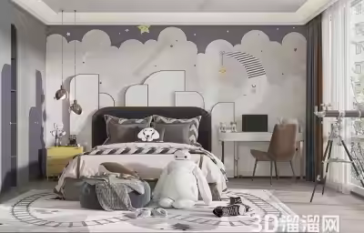 儿童房背景墙的色彩运用