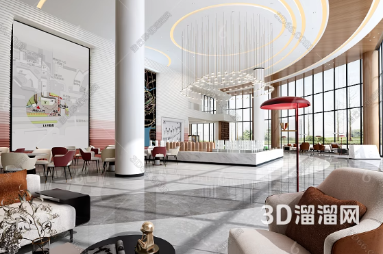 售楼处设计包含哪些方面?-3d溜溜网