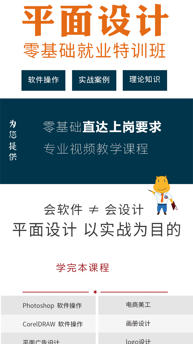 平面设计零基础就业班课程