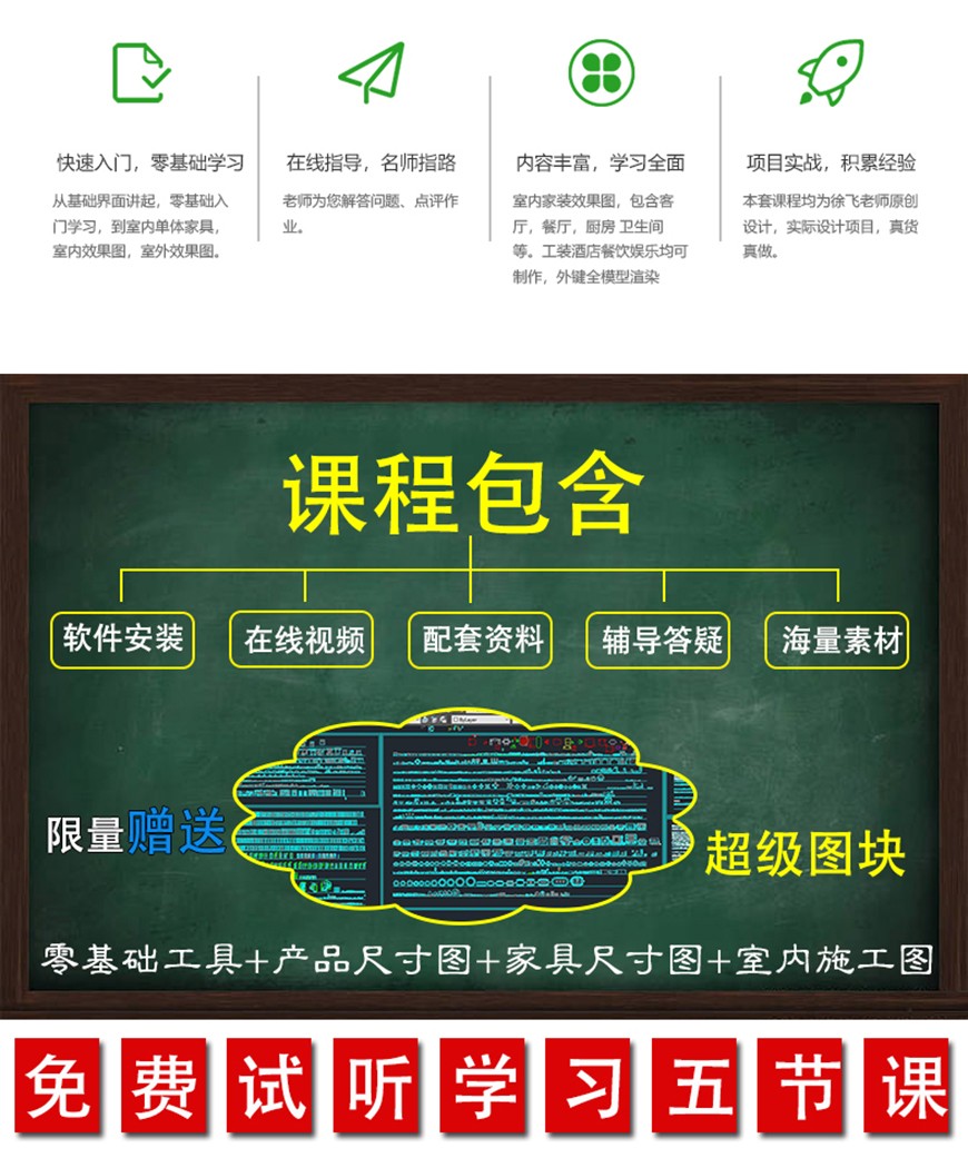 室内设计CAD施工图全套教程