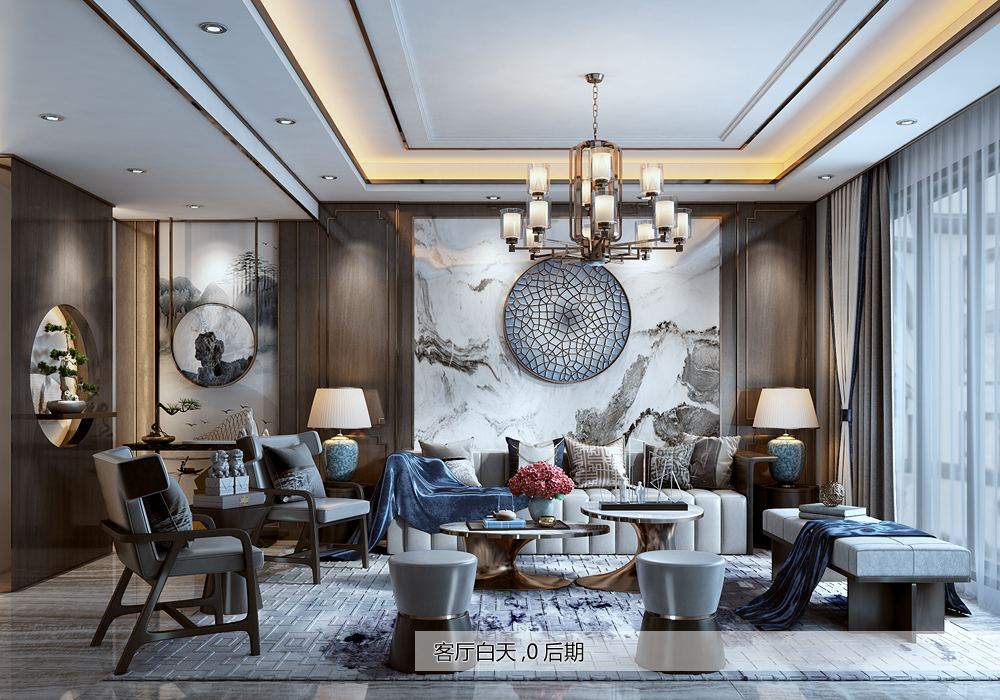 Vray新中式客厅效果图渲染教程
