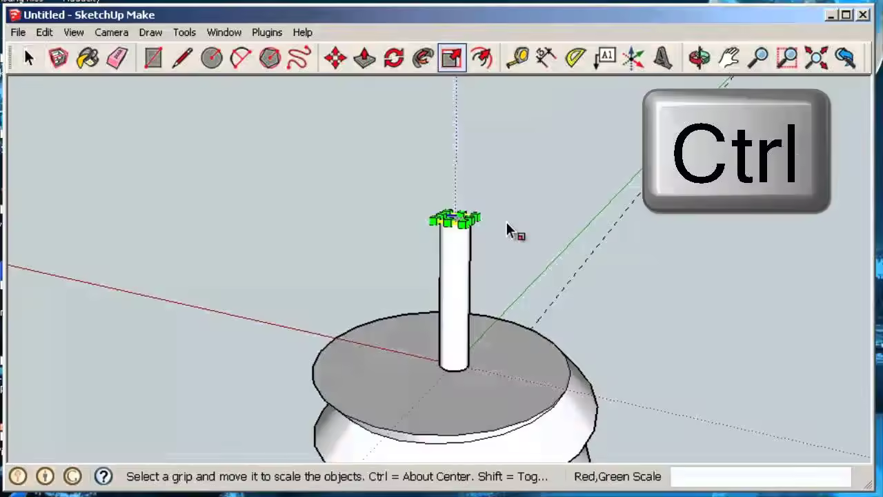 Sketchup绘制螺丝建模教程