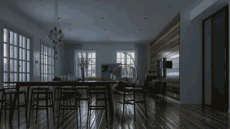 3DMAX VR漫游生长灯光景深动画教程