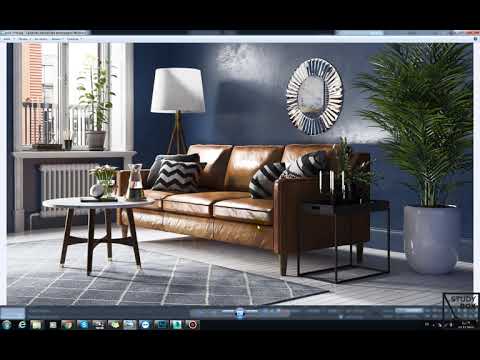 Corona Renderer和study室内渲染教程