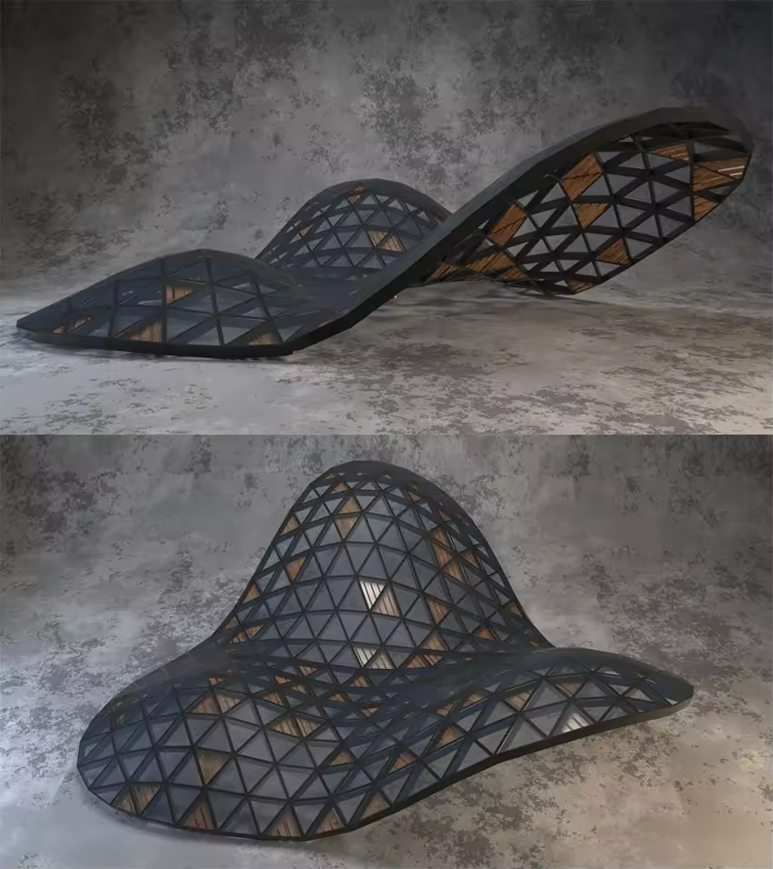 3DMax三角窗拼接框架教程