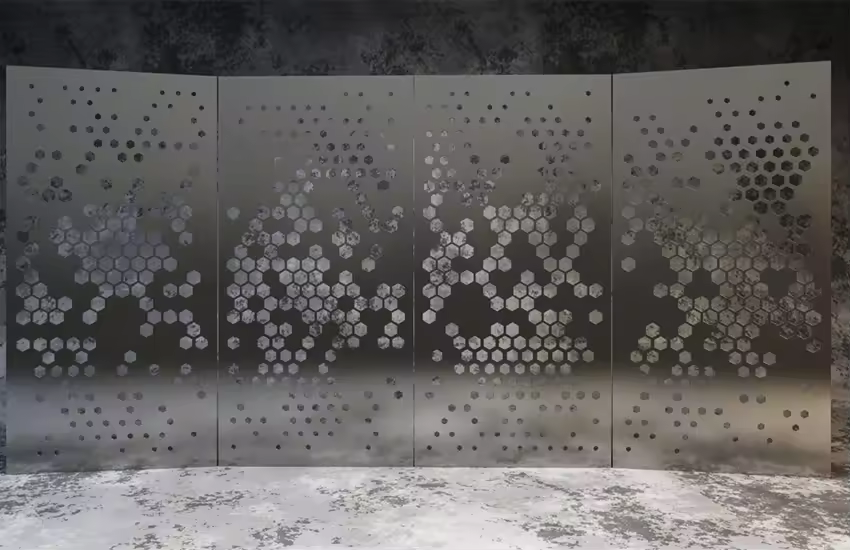 3DMax渐变与随机共存的镂空铁板建模教程