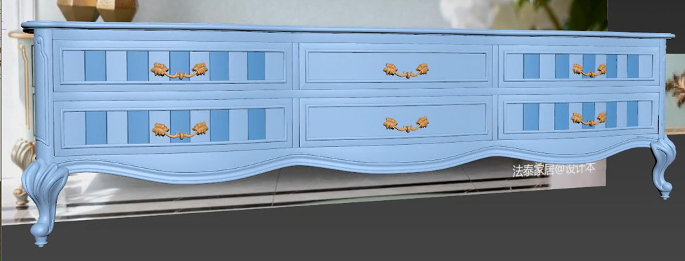 3DMax零基础欧式电视柜建模教程