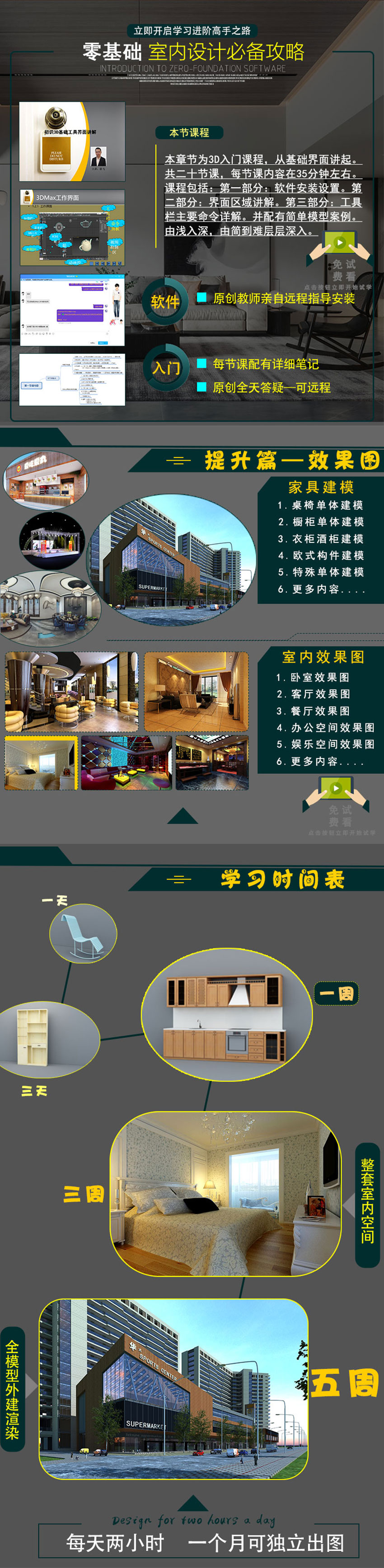 3DMax+Vray室内外设计全套教程