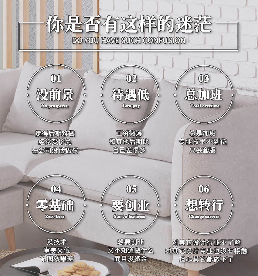 零基础电商家具3D建模渲染精讲视频教程