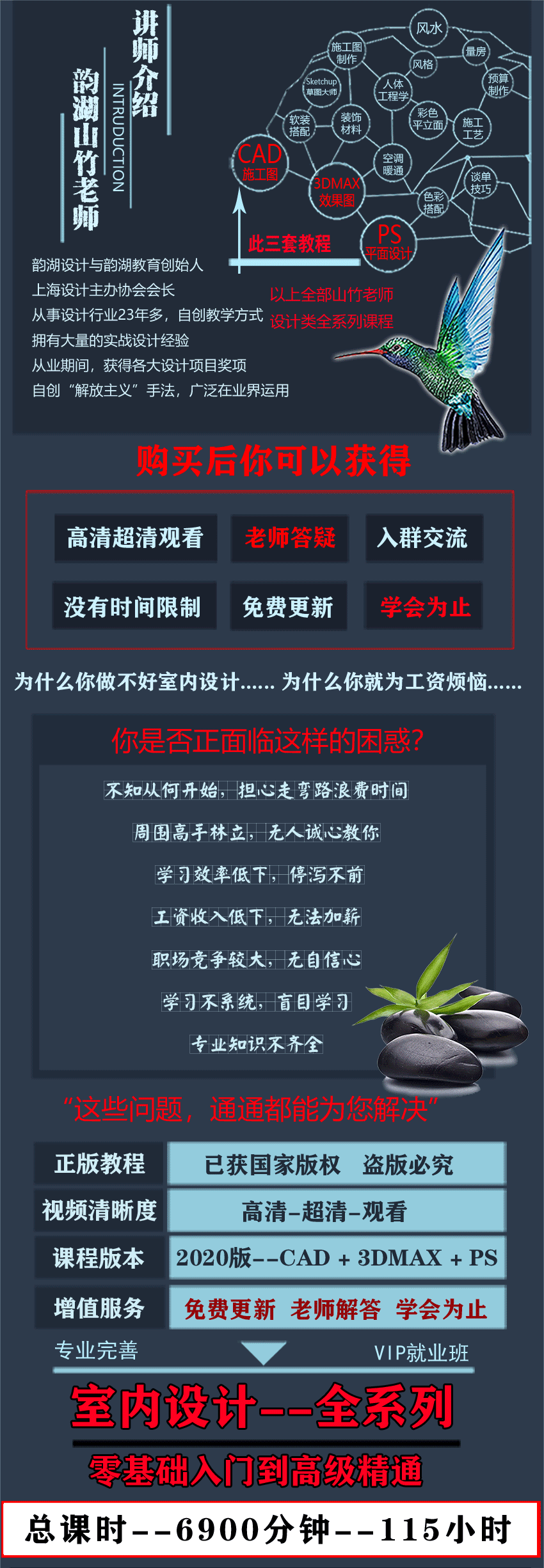 室内设计CAD施工图3dmax效果图PS平面设计