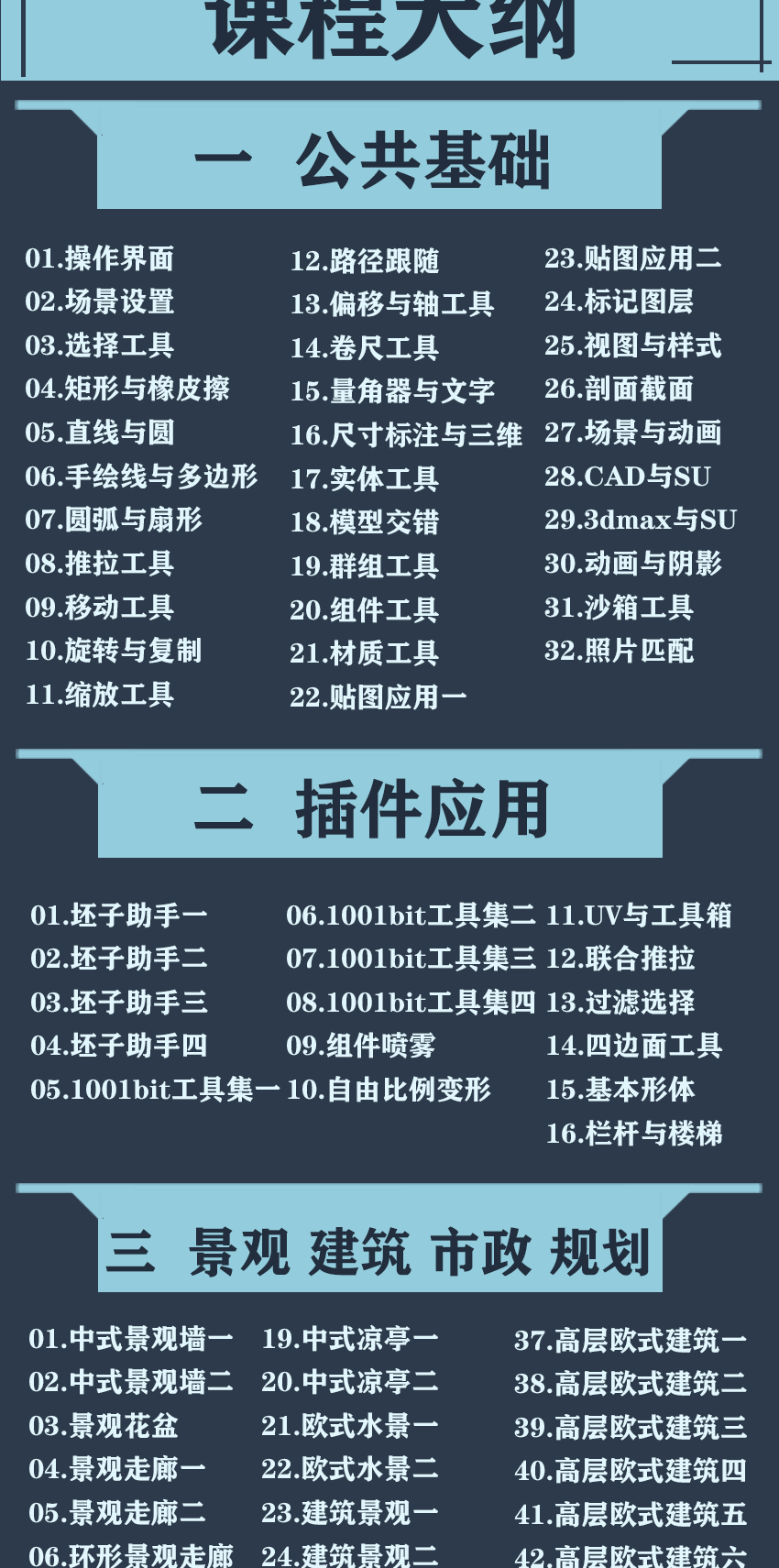 草图大师Sketchup教程景观建筑市政规划室内