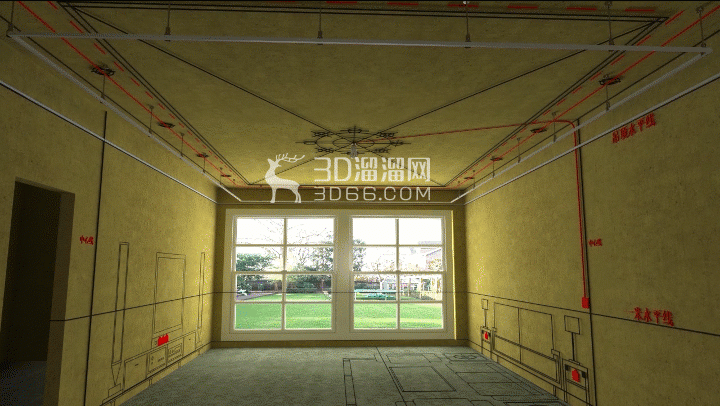 3DMAX室内设计施工动画BIM动态3D生长动画
