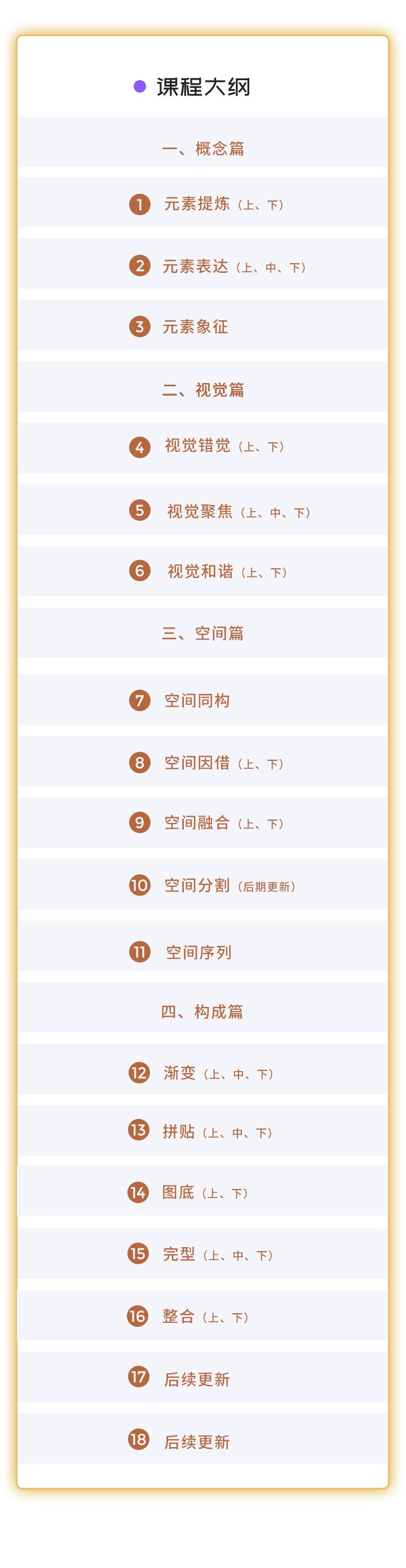 设计师必学的十八大设计手法视频教程