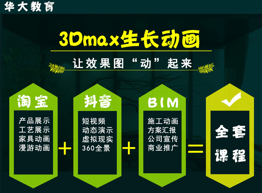 3D室内全套教程+3D生长动画教程