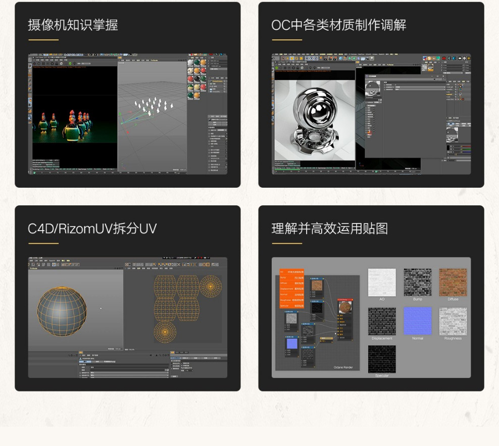 商业产品C4D建模-OC渲染系统课程