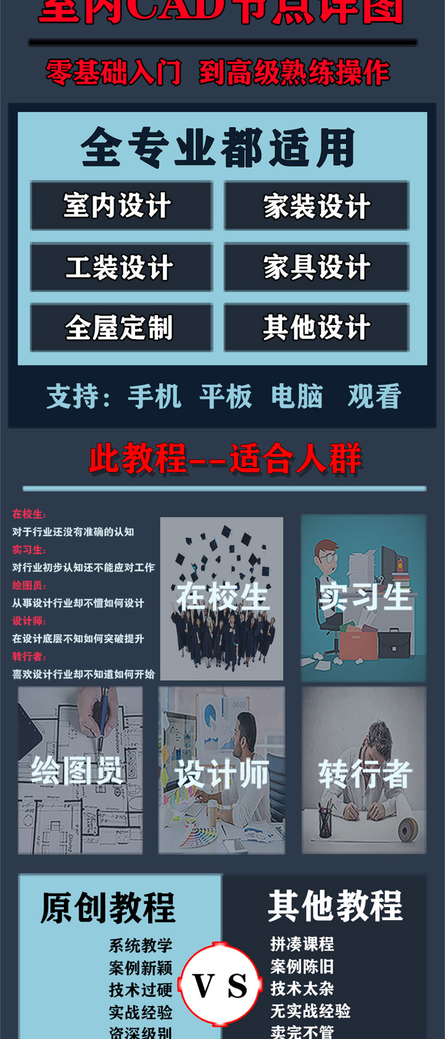 室内设计CAD节点详图剖面课程地面类节点篇