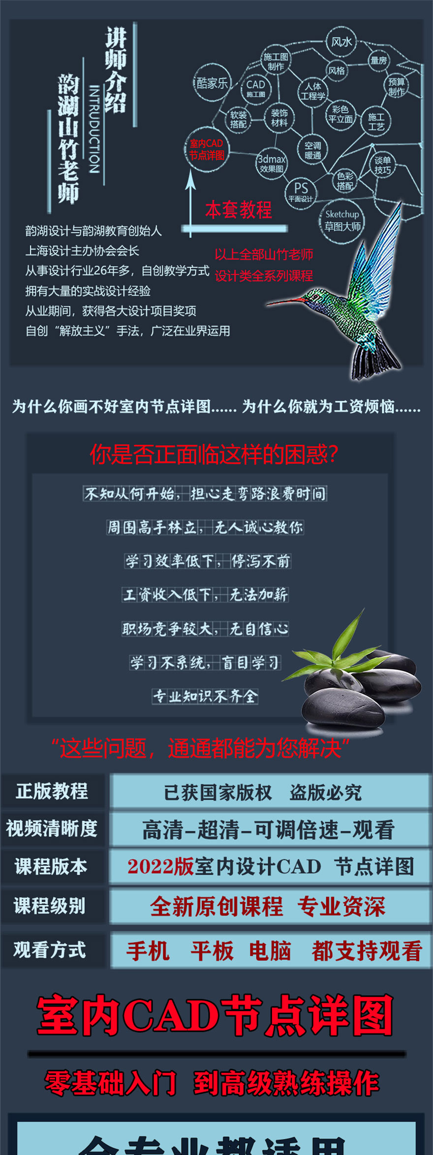 室内设计CAD节点详图剖面教程墙面类节点篇课