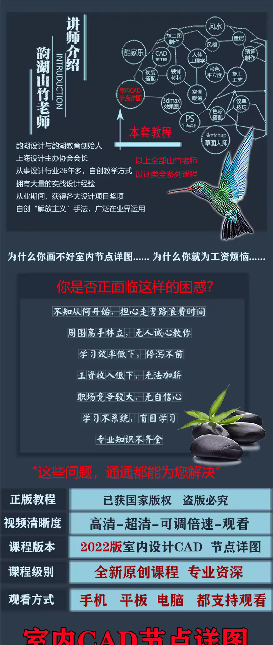 室内设计CAD节点详图剖面教程实际案例篇课