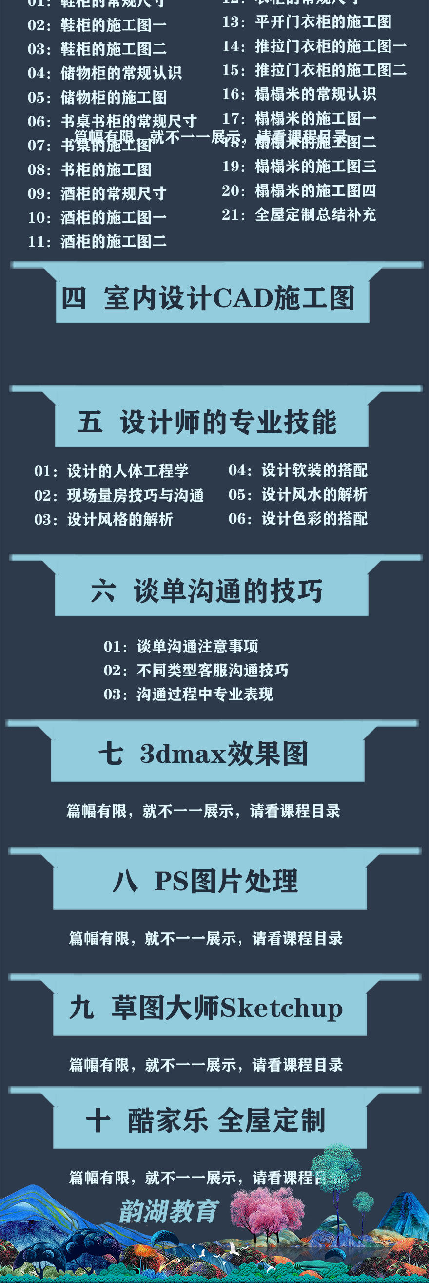 室内全屋定制系列课程-零基础入门到独立出图就业教程