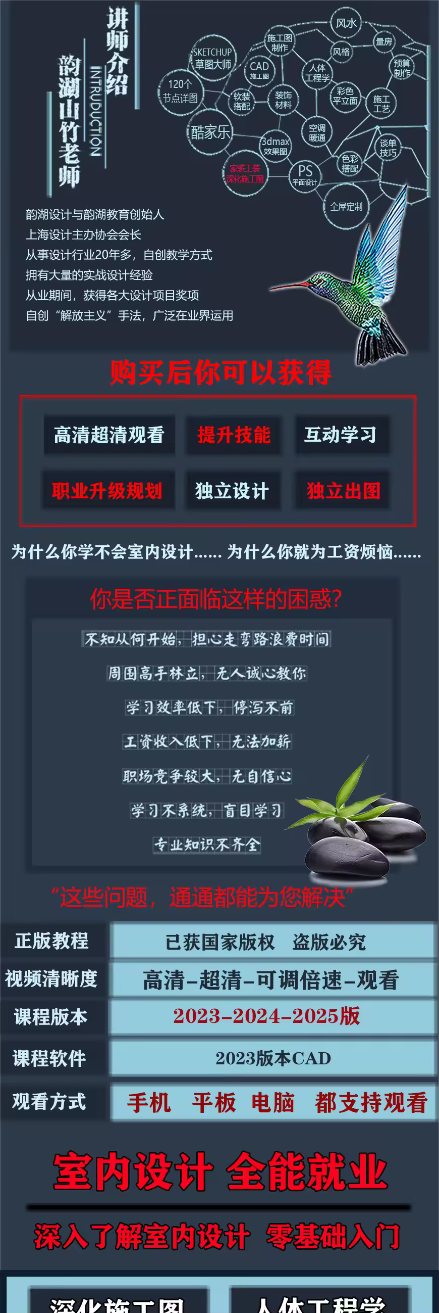 室内设计工装深化施工图CAD节点详图施工工艺材料预算谈单技巧