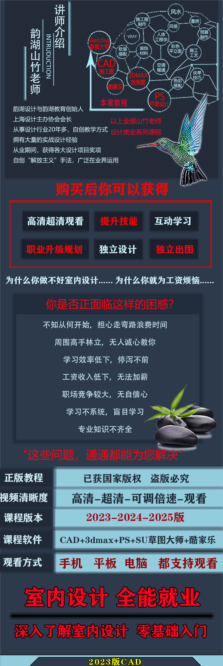 室内设计家装深化施工图CAD节点详图施工工艺材料预算谈单技巧