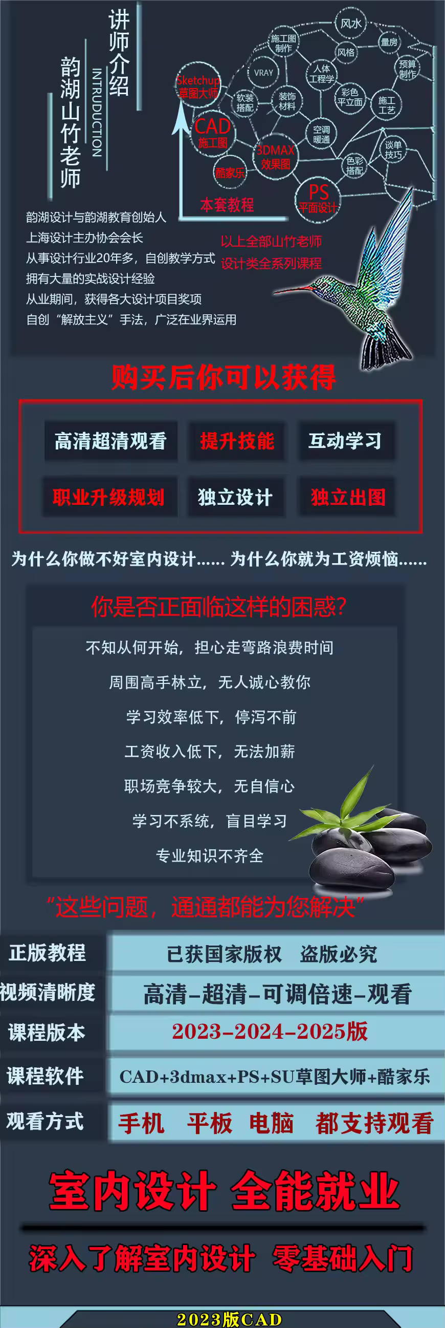 室内设计家装深化施工图CAD节点详图施工工艺材料预算谈单技巧
