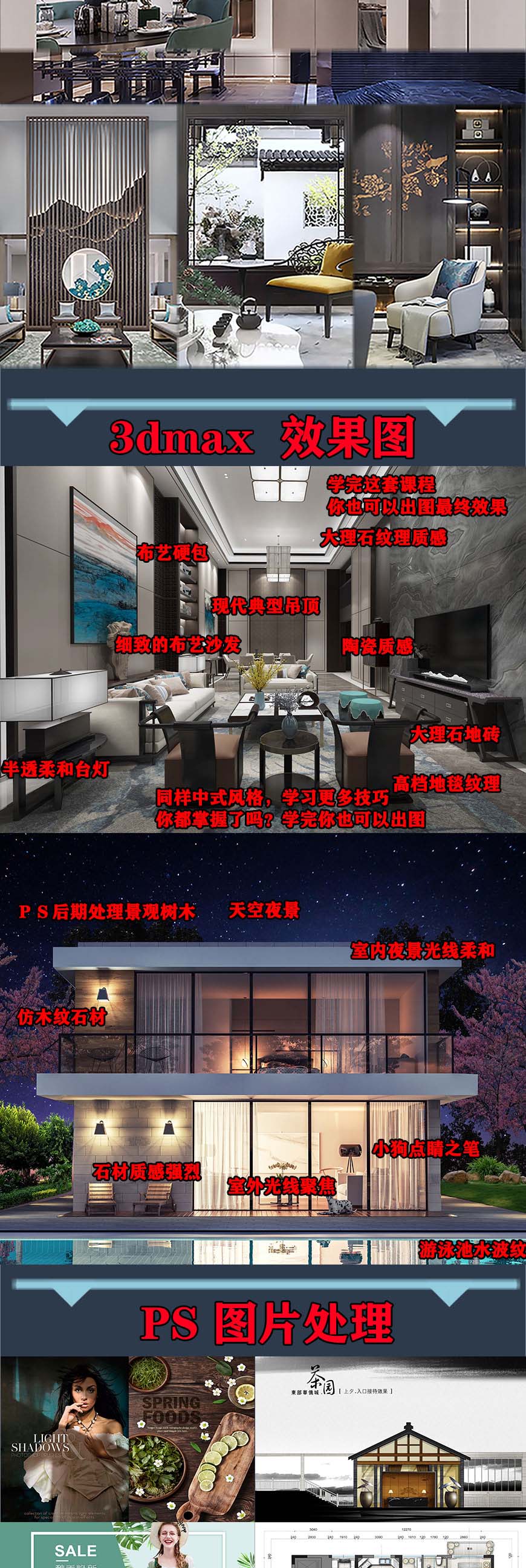 室内设计家装深化施工图CAD节点详图施工工艺材料预算谈单技巧