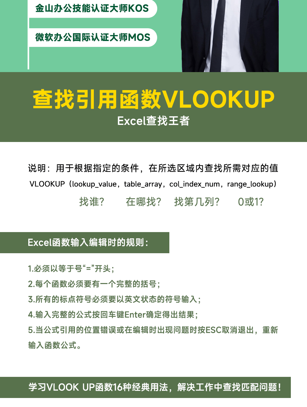 VLOOKUP函数16种经典用法