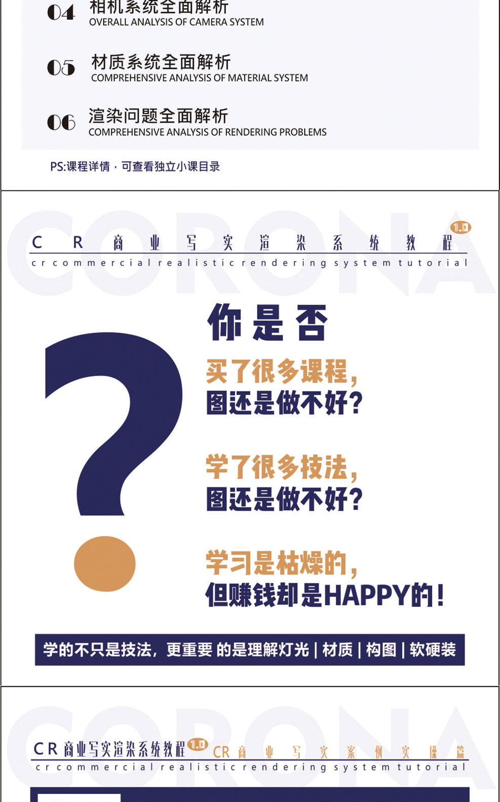 CR商业写实渲染系统教程【B套餐】