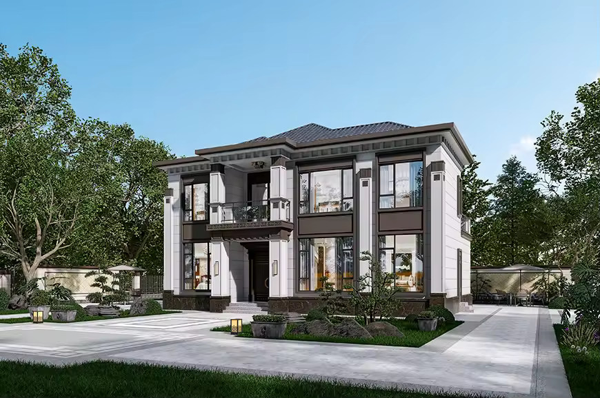 SU建模+D5渲染之从零设计自建别墅项目第一集