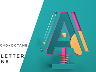 在C4D和Octane渲染中创建动态字母动画教程
