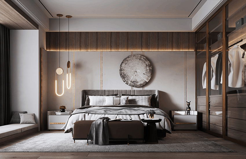 VRay5渲染案例-家装卧室写实渲染