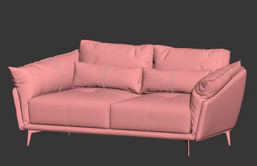 软体双人沙发展UV