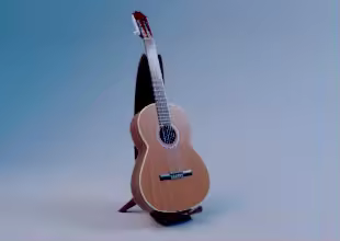 MAYA2018吉他案例渲染教程